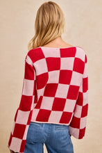 Sweetheart Checkered Sweater