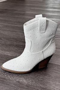 Ivory Studded Cowgirl Boots