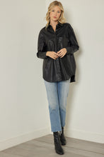 On the Wild Side Faux Leather Shirt